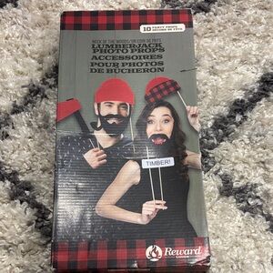 Lumberjack Photo Props Set - Red and Black